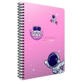Gıpta UBook 3258 Pastel Pembe Kareli A5 80 Yaprak Plastik Kapak Spiralli Defter