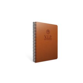 Gıpta V.İ.P. Spiralli Taba Deri Kapak 140 Yaprak A4 Kareli Defter