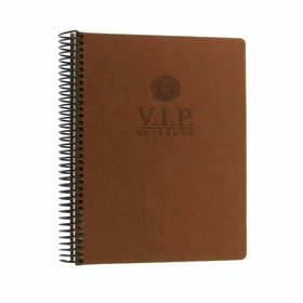 Gıpta V.İ.P. Spiralli Taba Deri Kapak 140 Yaprak A4 Kareli Defter