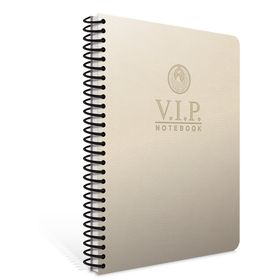 Gıpta Vip 1080 Krem Deri Kapak A4 140 Yaprak Çizgili Spiralli Defter