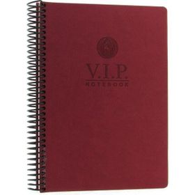 Gıpta Vip Bordo Deri Kapak 140 Yaprak A4 Çizgili Renkli Spiralli Defter
