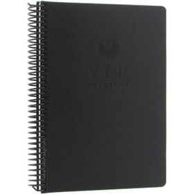 Gıpta Vip Siyah Sert Kapak 140 Yaprak 17x24 cm Çizgili Spiralli Defter