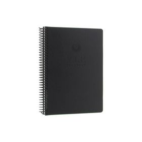 Gıpta Vip Siyah Sert Kapak 140 Yaprak 17x24 cm Kareli Spiralli Defter