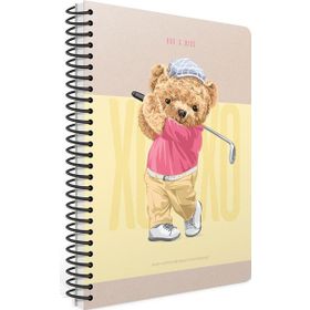 Gıpta Xoxo Spiralli Sert Kapak 17x24 120 Yaprak Kareli Defter