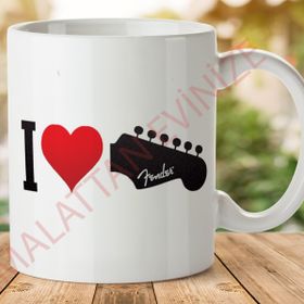 Gitar Fender Gitar Seramik Kupa Bardak