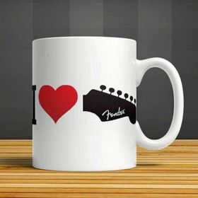 Gitar Fender Gitar Seramik Kupa Bardak