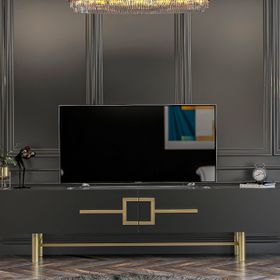 Givayo Ashiva Antrasit Altın 180 cm Tv Ünitesi