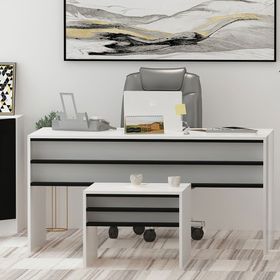 Givayo Orion Siyah Beyaz Ofis Çalışma Masası