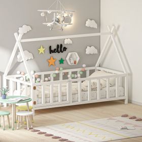 Givayo Wood's Joy Montessori 90*190 Beyaz Kapılı Yatak