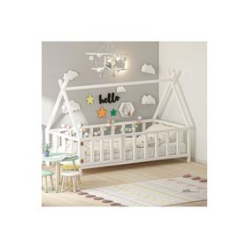 Givayo Wood's Joy Montessori 90*190 Beyaz Kapılı Yatak