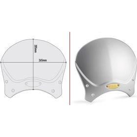 Givi 100AL Bmw R Nine T 14-19 - Yamaha XSR700 16-20 - XSR 900 16-19 Alüminyum Siperlik