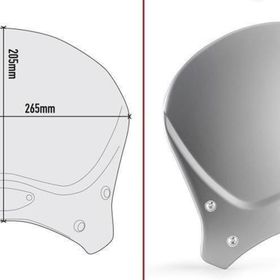 Givi 100AL Bmw R Nine T 14-19 - Yamaha XSR700 16-20 - XSR 900 16-19 Alüminyum Siperlik