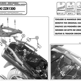 Givi 441FZ Kawasakı ZZR 1200 02-05 Arka Çanta Tasıyıcı