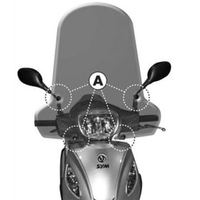 Givi A297A SYM Symphony SR 125 10-16 Rüzgar Siperlik Bağlantısı