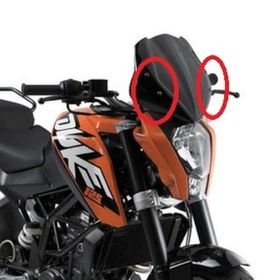 Givi A7701A KTM Duke 125-200-390 11-16 Rüzgar Siperlik Bağlantısı