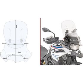 Givi AF5127 BMW F 750 GS - F 850 GS 18-19 Rüzgar Siperlik