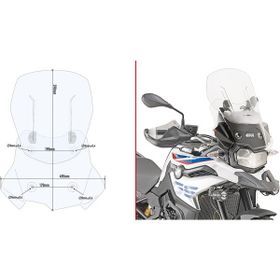 Givi AF5127 BMW F 750 GS - F 850 GS 18-19 Rüzgar Siperlik