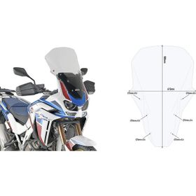 Givi D1178ST Honda CRF1100L Africa Twin Adventure Sports 20 Rüzgar Siperlik
