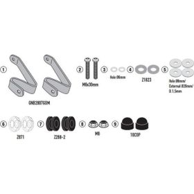 Givi D1190KIT Honda PCX 125 21 Rüzgar Siperlik Bağlantısı