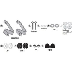 Givi D1190KIT Honda PCX 125 21 Rüzgar Siperlik Bağlantısı