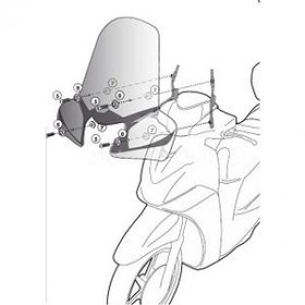 Givi D446KIT Yamaha X-Max 125-250 10-13 Rüzgar Siperlik Bağlantısı
