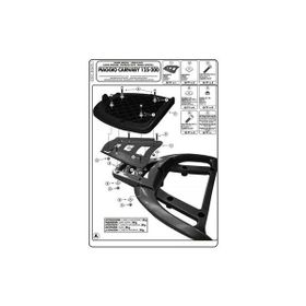 Givi E348 Piaggio Carnaby Cruiser 300 09-12 Arka Çanta Taşıyıcı