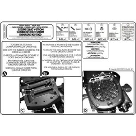 Givi E528M Suzuki DL 650-1000 V-Strom 02-11 - Kawasaki KLV 1000 04-10 Arka Çanta Taşıyıcı