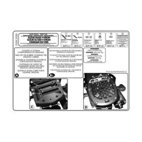 Givi E528M Suzuki DL 650-1000 V-Strom 02-11 - Kawasaki KLV 1000 04-10 Arka Çanta Taşıyıcı