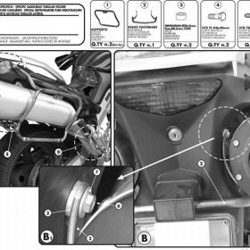 Givi PLX528 Suzukı DL 1000 V-Strom 02-11 Kawasakı Klv 1000 04-10 Yan Çanta Taşıyıcı