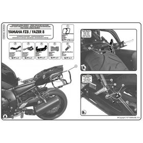 Givi PPLXR366 Yamaha FZ8-Fazer8 10-15 Yan Çanta Taşıyıcı