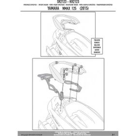 Givi SR2123 Yamaha N-Max 125 15-17 Arka Çanta Taşıyıcı