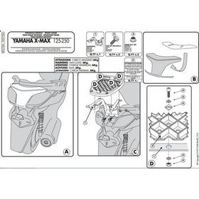 Givi SR370M Yamaha X-Max 125-250 10-13 Arka Çanta Taşıyıcı
