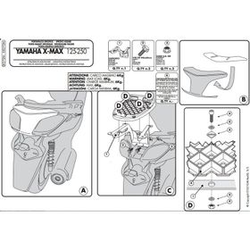 Givi SR370M Yamaha X-Max 125-250 10-13 Arka Çanta Taşıyıcı
