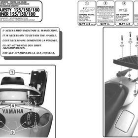 Givi SR46M Yamaha Majesty 125-150-180 01-11 Arka Çanta Taşıyıcı