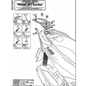 Givi SR5600 Pıaggıo MP3 Yourban 125-300 11-16 Arka Çanta Taşıyıcı
