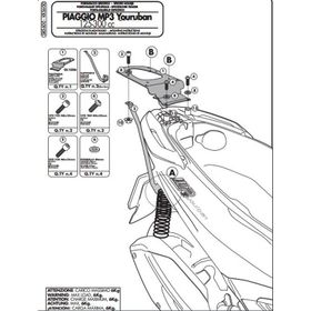 Givi SR5600 Pıaggıo MP3 Yourban 125-300 11-16 Arka Çanta Taşıyıcı