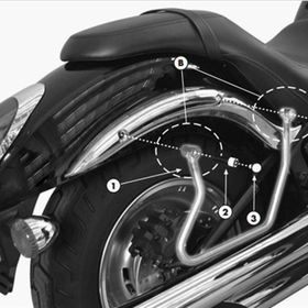 Givi T264 Kawasaki VN 900 Custom - Classic 06-14 Yan Kumaş Çanta Taşıyıcı