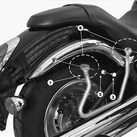 Givi T264 Kawasaki VN 900 Custom - Classic 06-14 Yan Kumaş Çanta Taşıyıcı