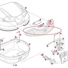 Givi Z1648FR Gri E340 Çanta Reflektörü Orta
