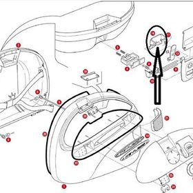 Givi Z312 Çanta Tabla Düğmesi Montaj Sacı