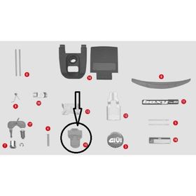 Givi Z315 E300-E30-E280-E33 Çanta Tabla Düğmesi