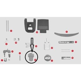 Givi Z315 E300-E30-E280-E33 Çanta Tabla Düğmesi