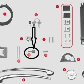 Givi Z388 E21 Çanta Tabla Düğmesi