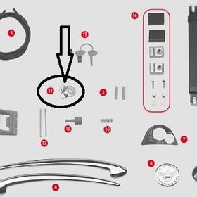 Givi Z389 E21 Çanta Kilit Mekanizması Tutucu Sac