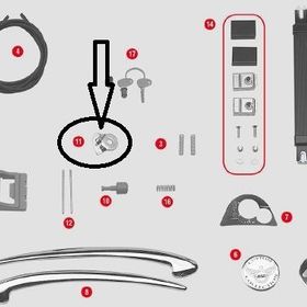 Givi Z389 E21 Çanta Kilit Mekanizması Tutucu Sac