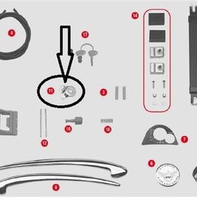 Givi Z389 E21 Çanta Kilit Mekanizması Tutucu Sac