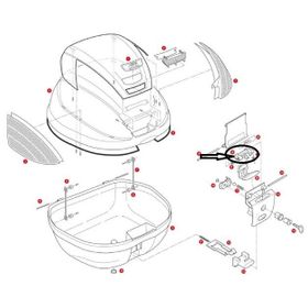 Givi Z643NR TRK33-V46-E370 Çanta Kilit Parçası