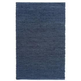 Giz Home 1718225C Lacivert Gri 75x150 cm Deri Kilim