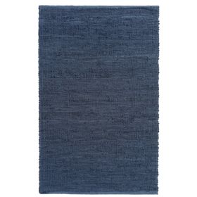 Giz Home 1718225C Lacivert Gri 75x150 cm Deri Kilim