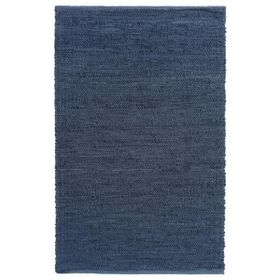Giz Home 1718225D Lacivert Gri 120x180 cm Deri Kilim